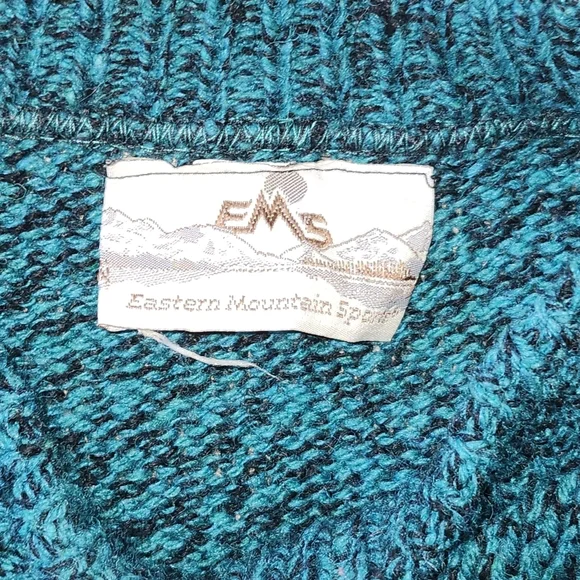 Eastern Mountain Sports Teal Crewneck Wool Sweater. Sz. XL - Picture 3 of 6